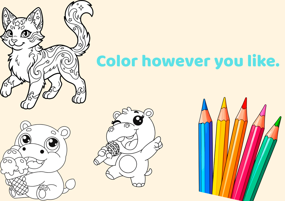 Over 50 animal coloring pages for children - kiddolittlepaws