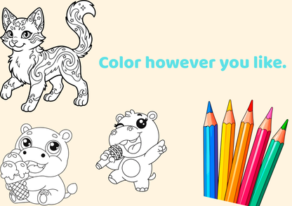 Over 50 animal coloring pages for children - kiddolittlepaws