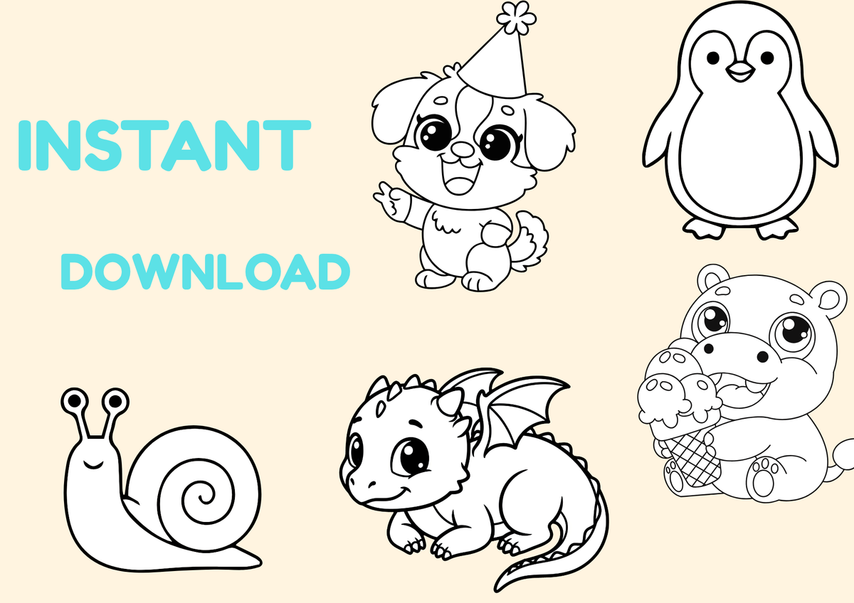 Over 50 animal coloring pages for children - kiddolittlepaws