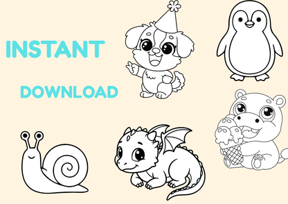 Over 50 animal coloring pages for children - kiddolittlepaws