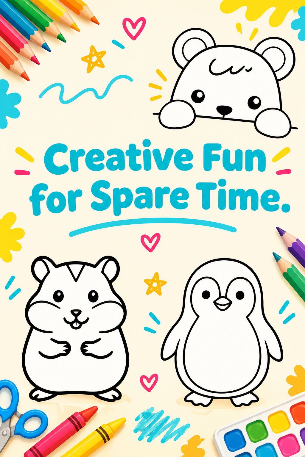 Over 50 Cute Animal Coloring Pages for Kids (PDF)