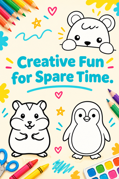 Over 50 Cute Animal Coloring Pages for Kids (PDF)